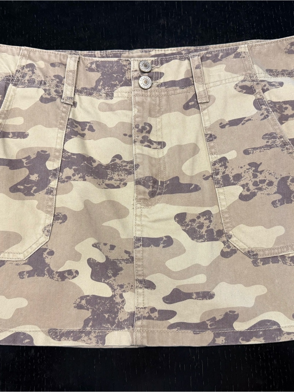 Arizona Jean Company Green and Brown Camo Mini Skirt